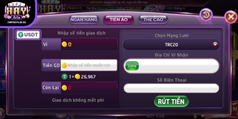 Yếu tố giúp rút tiền Haywin được đánh giá cao về tốc độ và độ ổn định