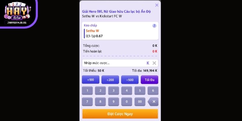 Điểm được đánh giá cao tại thể thao Haywin là tỷ lệ kèo minh bạch